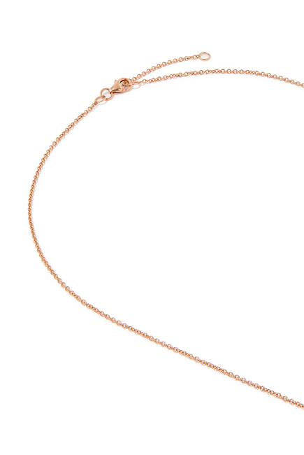 Giant Heart Necklace, 14k Rose Gold & Pink Sapphire